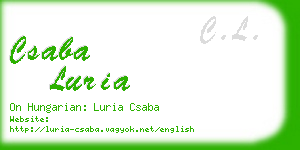 csaba luria business card